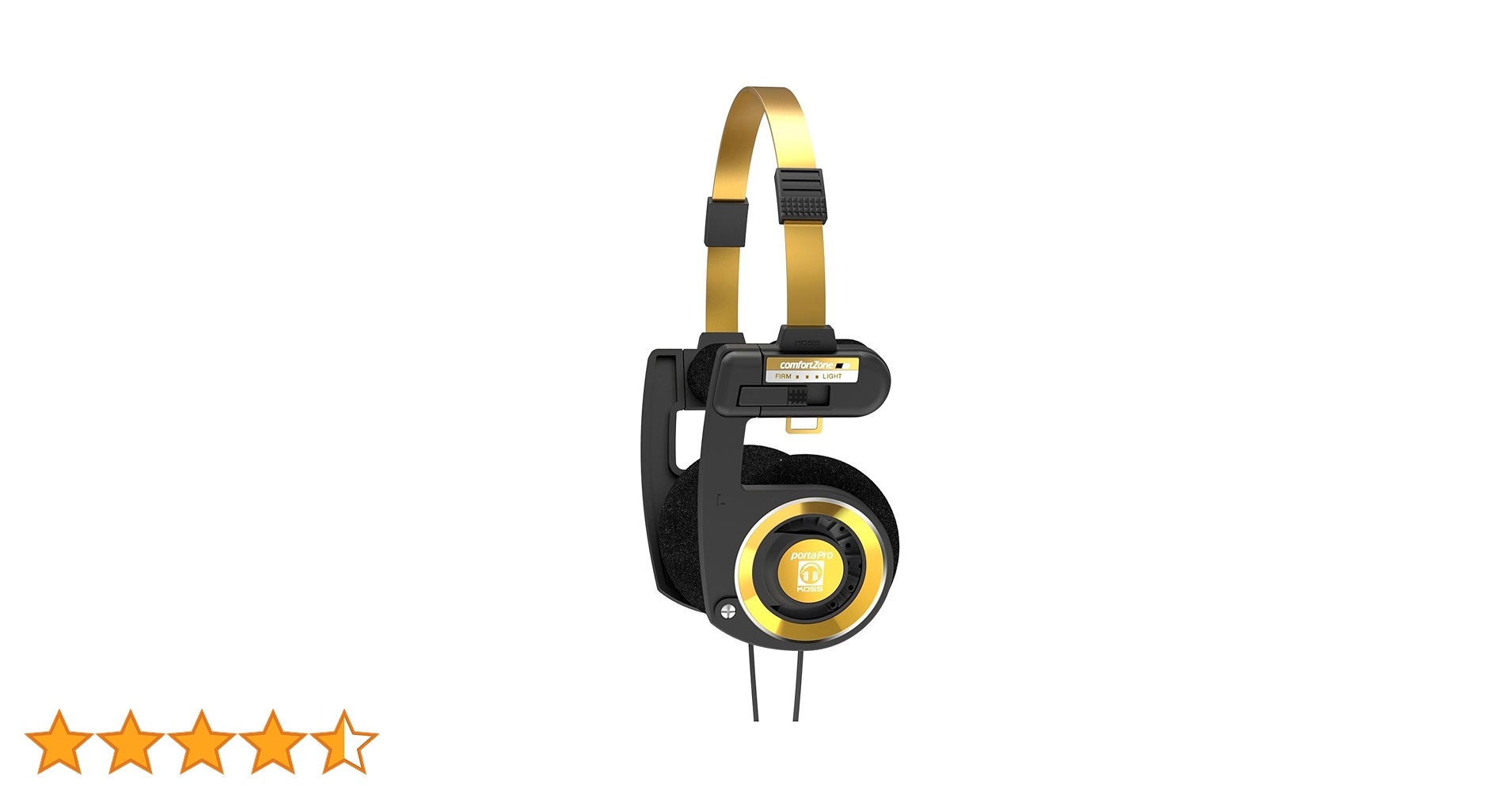 KOSS Portapro ゴールド Limited Edition  限定版 Koss Porta Pro Limited Edition Black Gold On-Ear Headphones, in